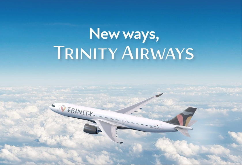 Trinity Airways Airbus A330-900neo aircraft on the tarmac