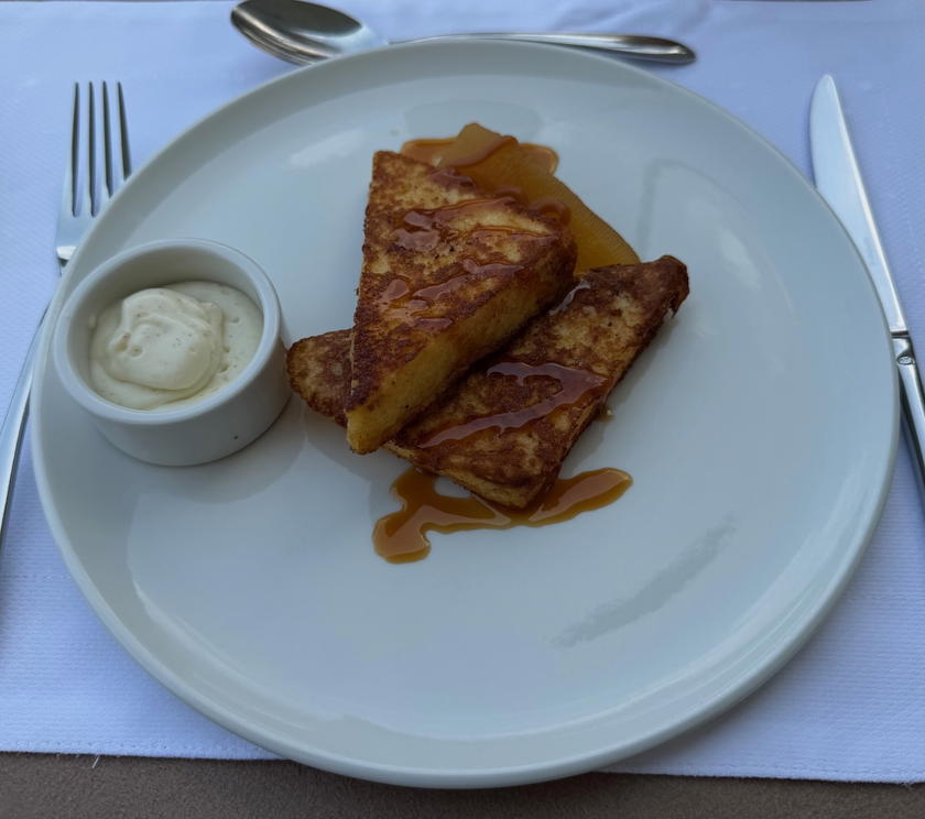 Traditional Istrian frittata served at Villa Dubrovnik's breakfast