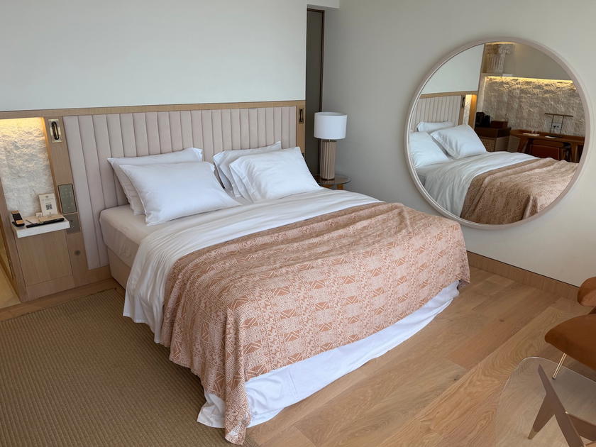 King bed in a guest room at Villa Dubrovnik