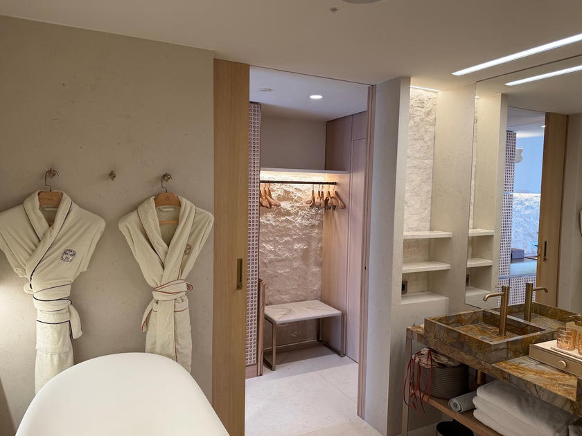 View of the bathroom vanity in a guest room at Villa Dubrovnik