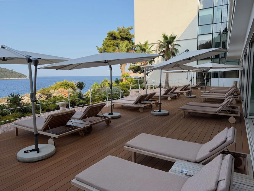Terrace overlooking the sea at Villa Dubrovnik