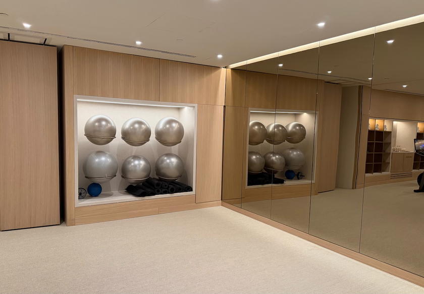 Exercise equipment inside the Villa Dubrovnik gym