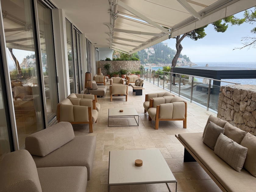 Evening drinks setup at Libero Bar in Villa Dubrovnik