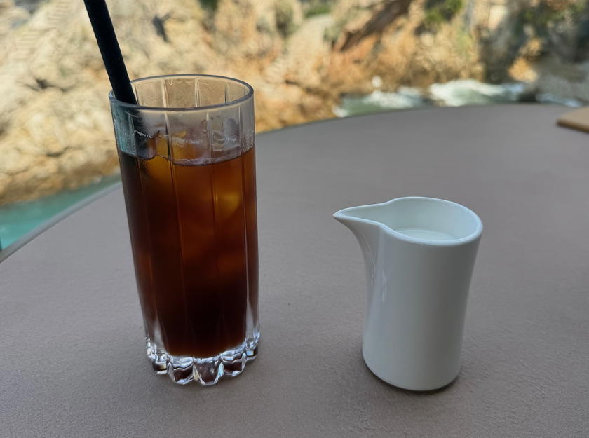Iced coffee served at breakfast at Villa Dubrovnik