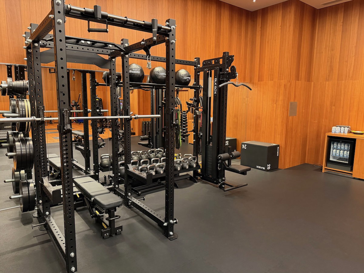 Wide view of the single large gym room