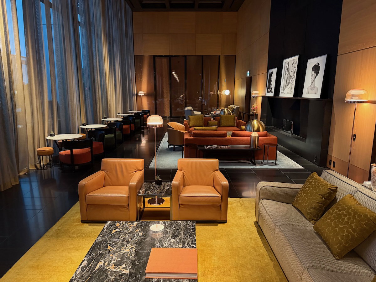 Busy tables in the Bulgari Lounge, popular for afternoon tea