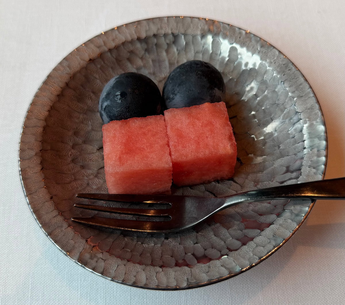 Close-up of the Japanese breakfast dishes at the Bulgari Hotel Tokyo restaurant