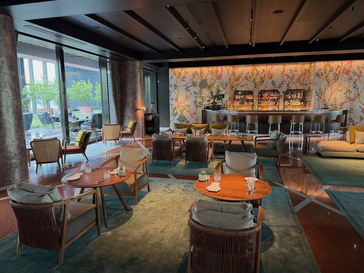 Indoor seating area of the Bulgari Bar on the 45th floor of the Bulgari Hotel Tokyo