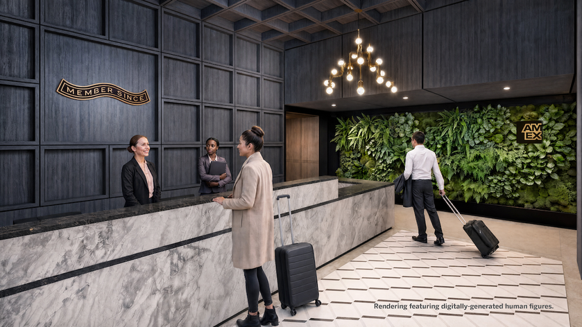 Rendering of the new Amex Centurion Lounge planned for London Heathrow Terminal 5