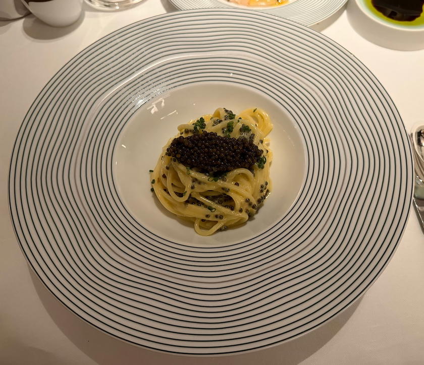 Plated dinner dish aboard the Corinthian