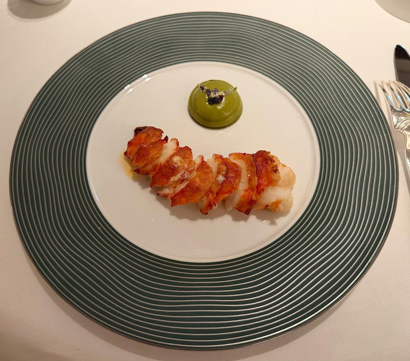 A dinner dish served aboard the Orient Express Sailing Yachts Corinthian