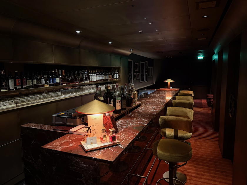 Speakeasy-style bar hidden behind the Corinthian's barber shop
