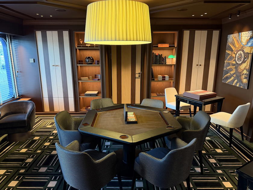 Card and game room aboard the Corinthian