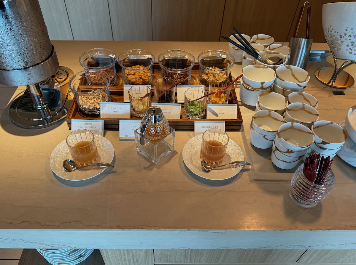 Fruit and yogurt options at the Specialty Salon breakfast buffet