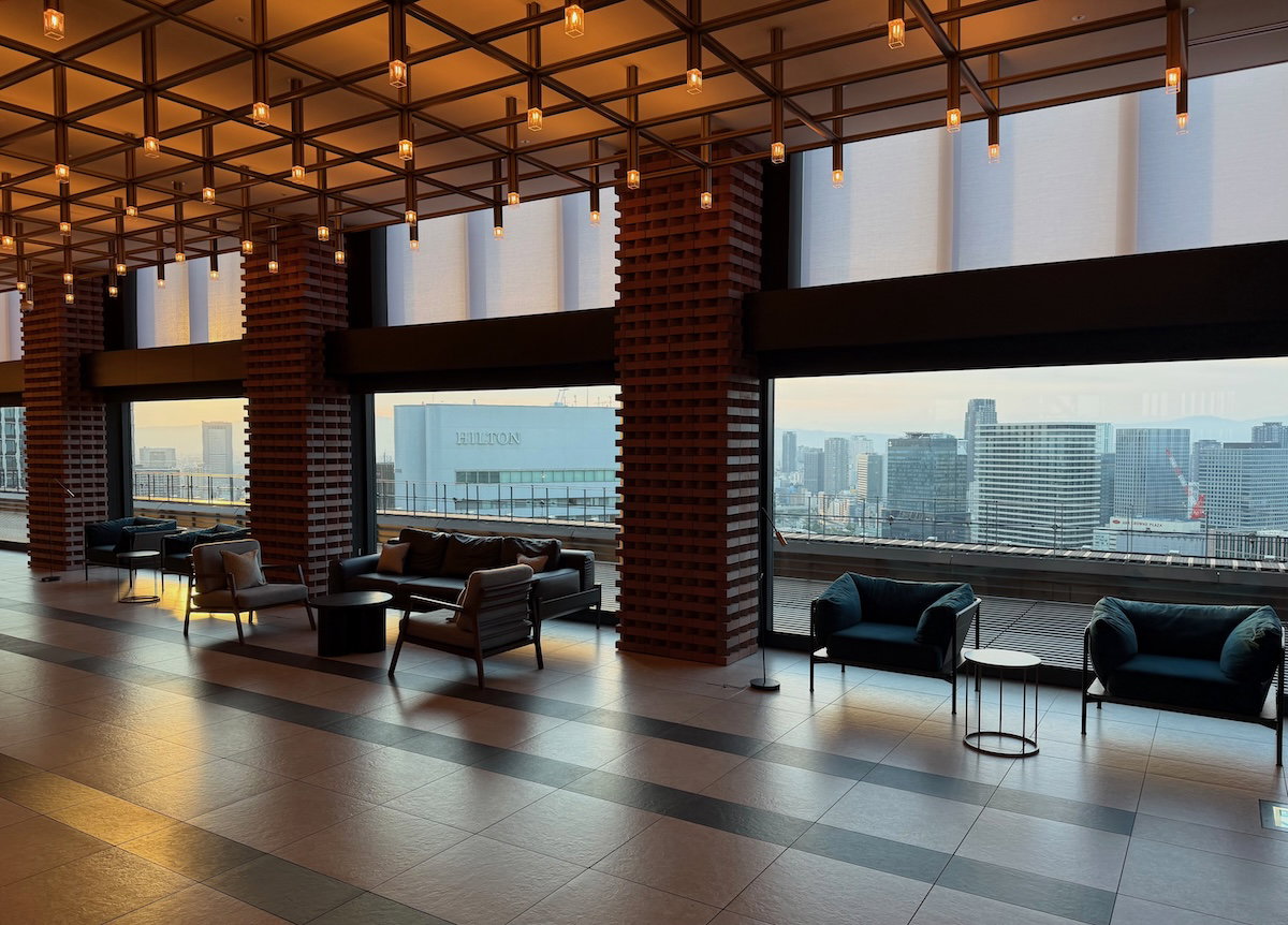 Seating area in the Osaka Station Hotel lobby