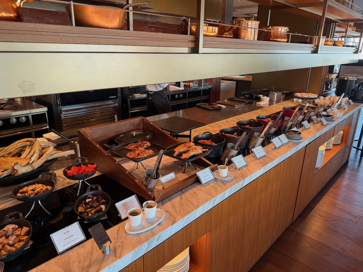 Assortment of food at the Osaka Station Hotel breakfast buffet