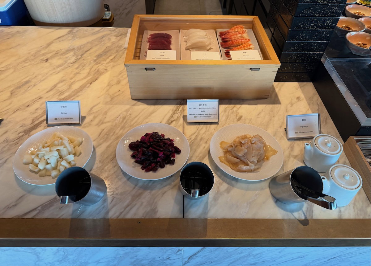 Breakfast buffet selection at Osaka Station Hotel