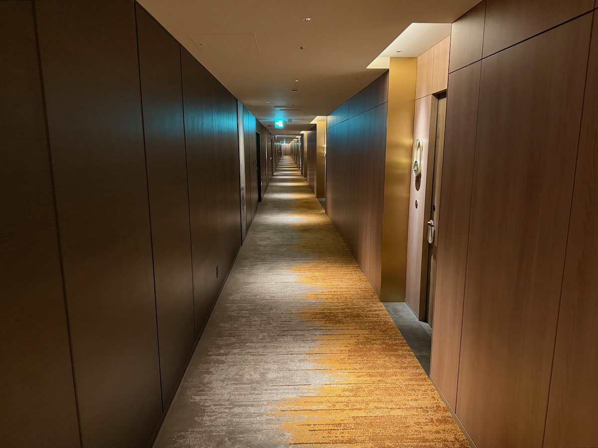 Long guest room hallway at Osaka Station Hotel