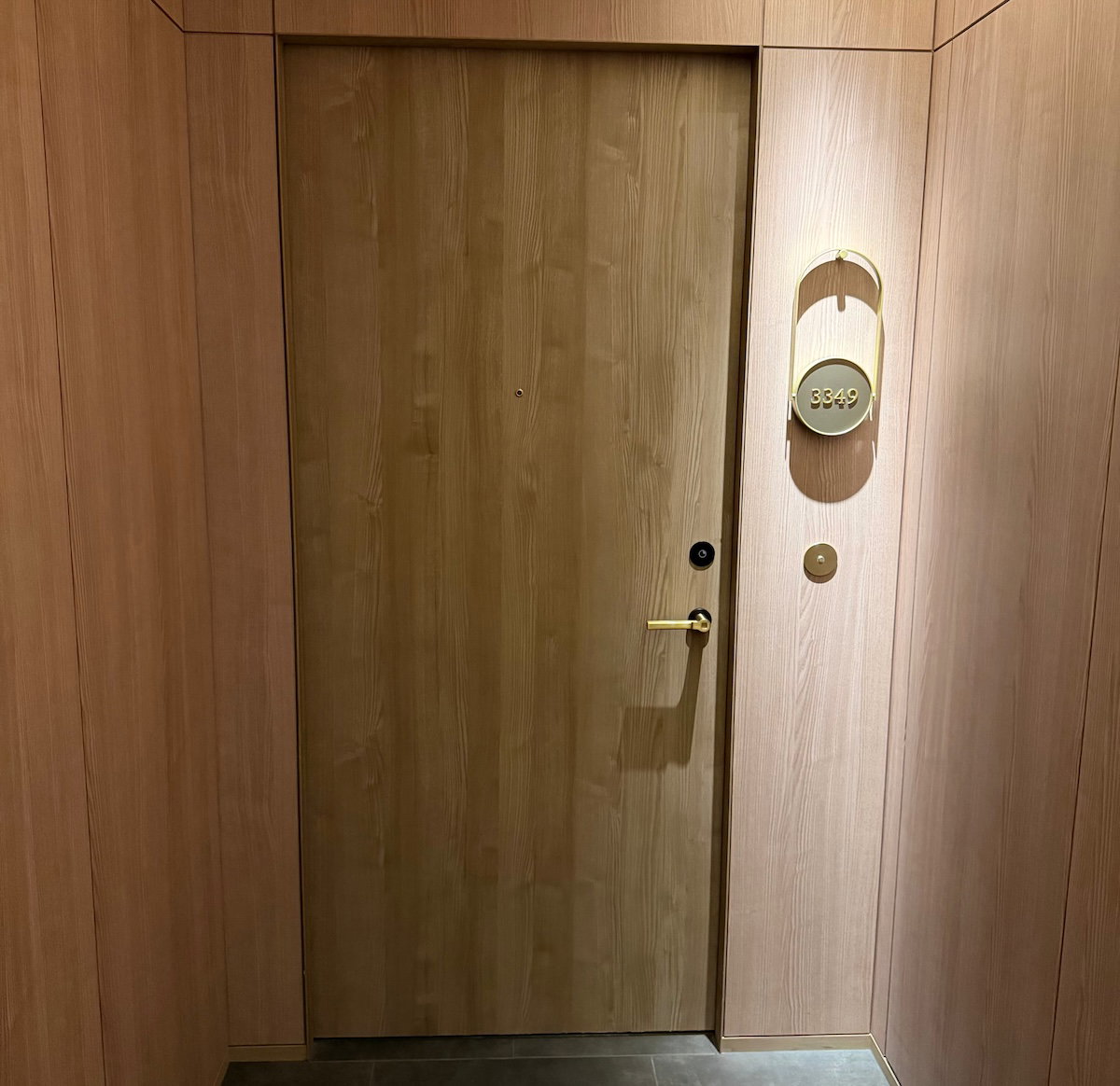 Door to scenic corner king room 3349 at Osaka Station Hotel