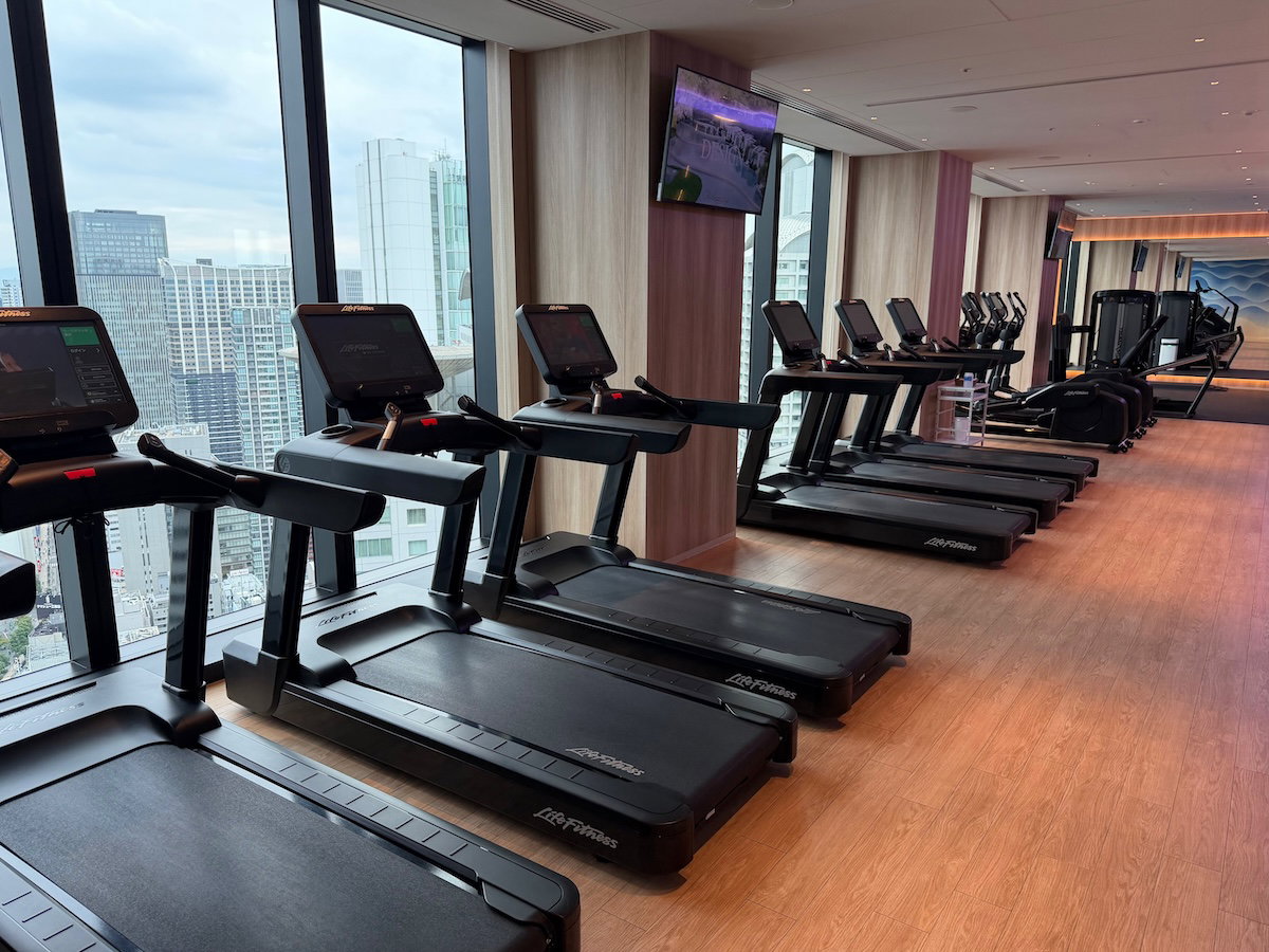 Cardio machines in the Osaka Station Hotel gym
