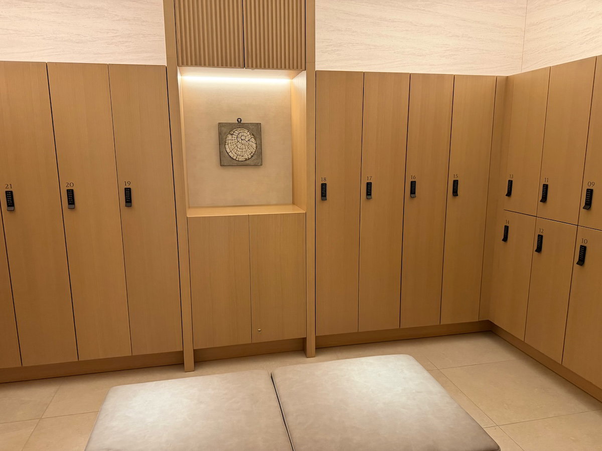 Lockers in the Ofuro bathhouse locker room