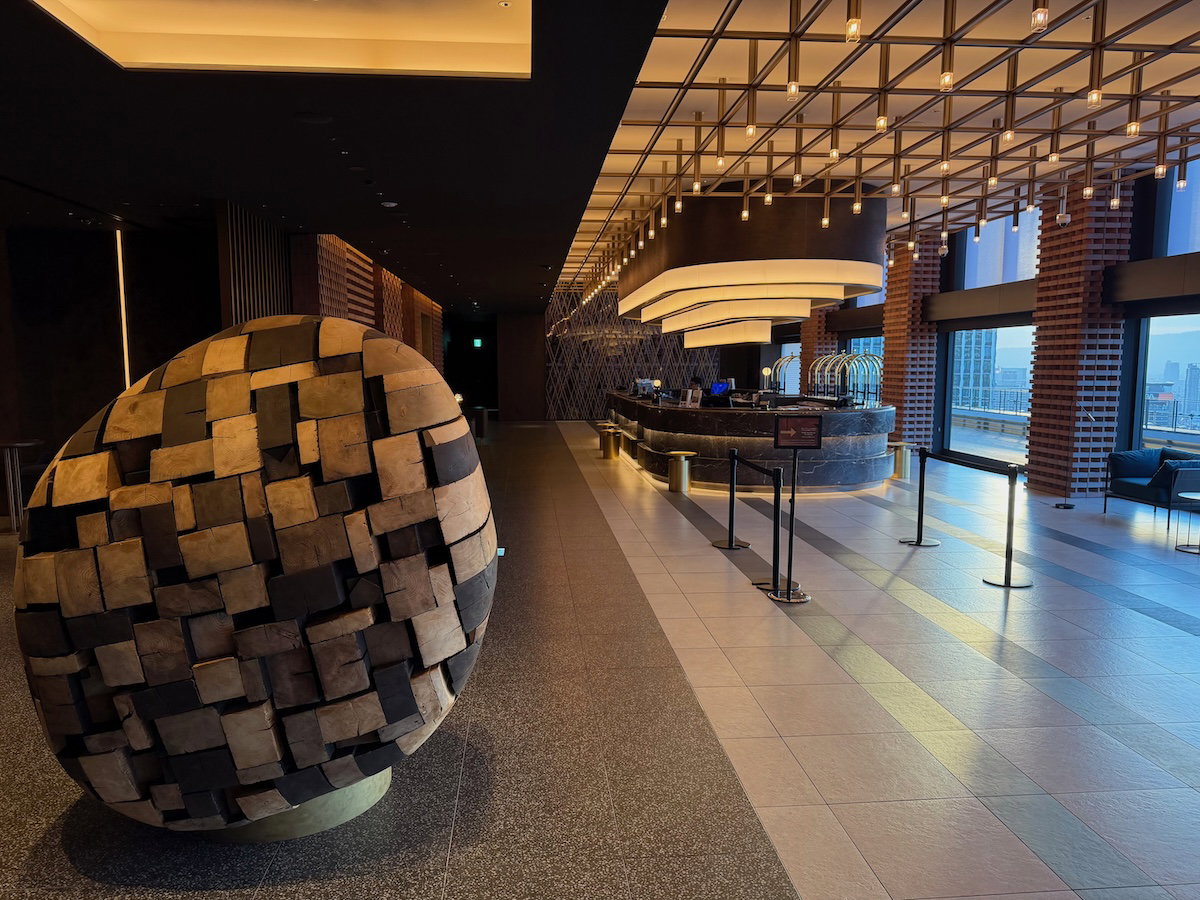 Spacious lobby on the 29th floor of Osaka Station Hotel