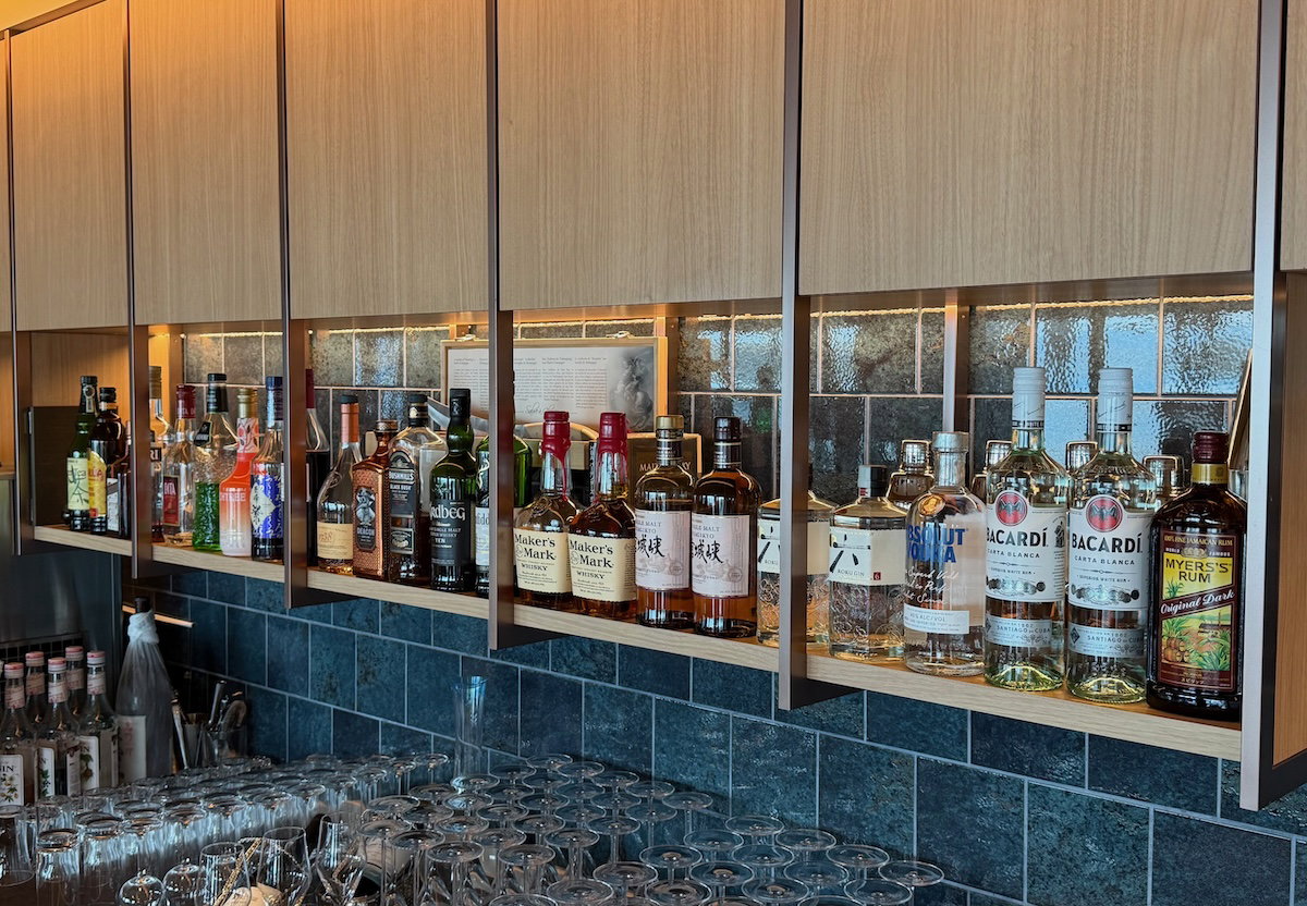 Shelves of liquor bottles in the Osaka Station Hotel Specialty Salon