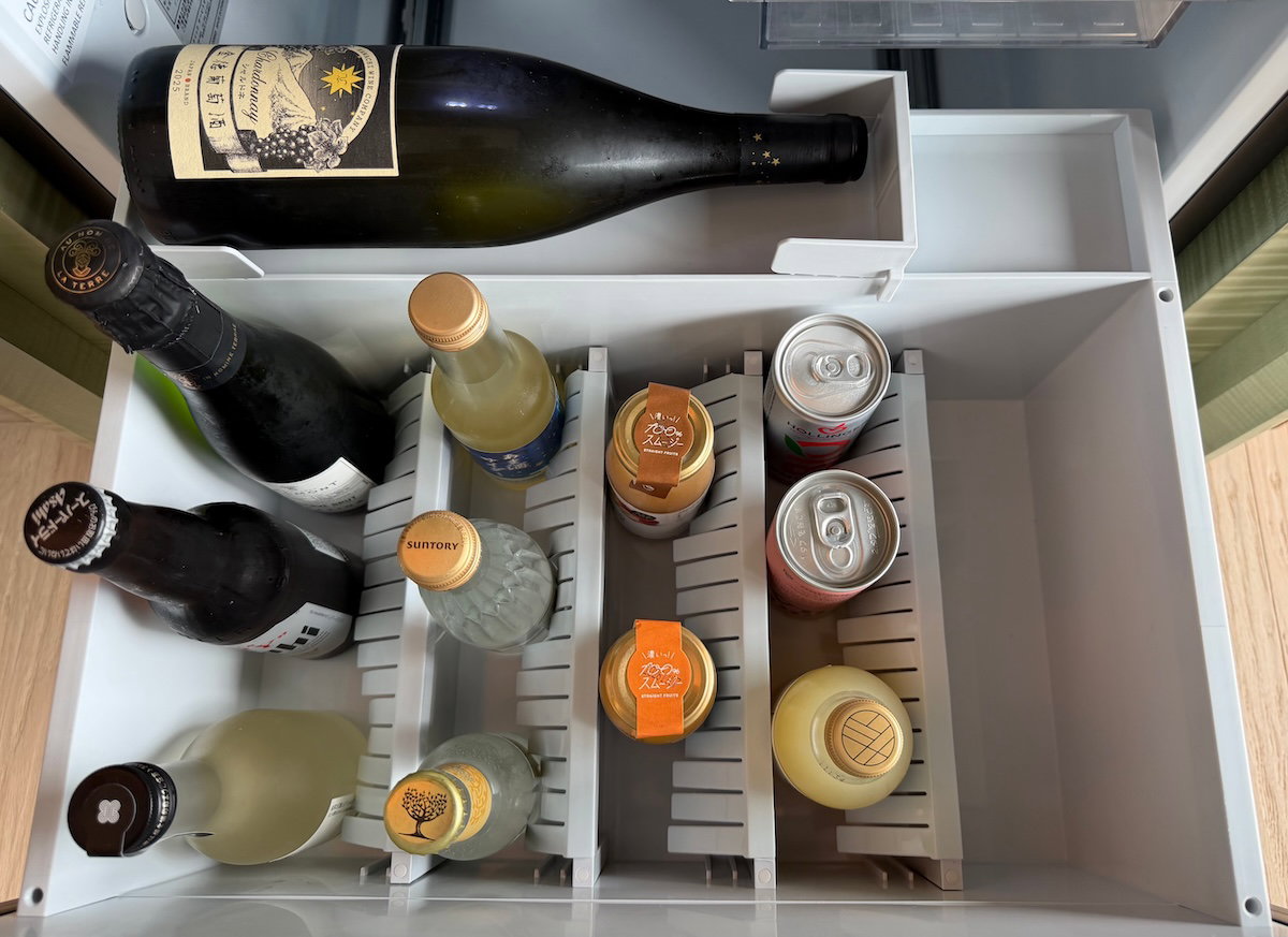 Close view of the beautifully designed minibar cabinet