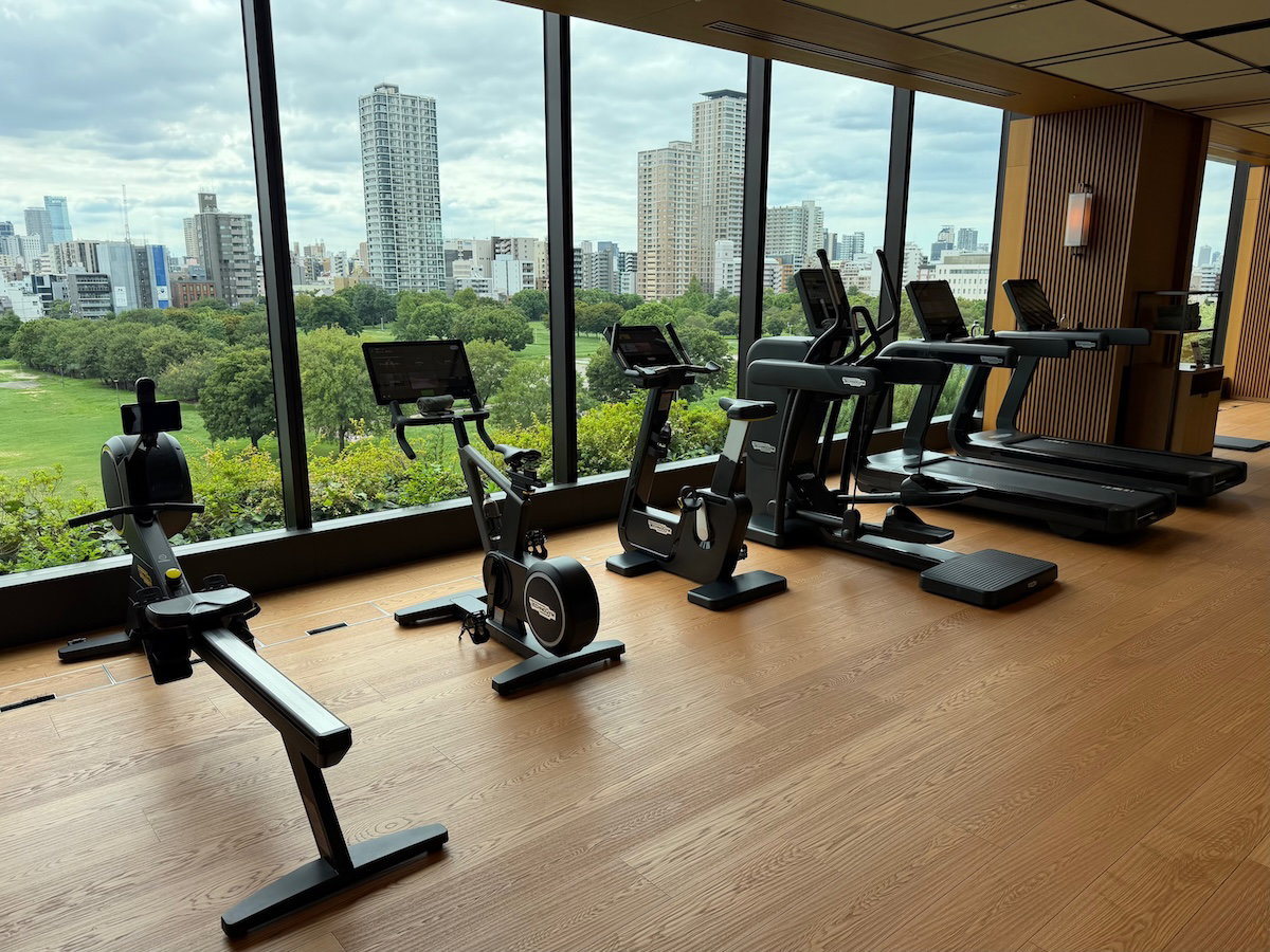 Strength training equipment in the Patina Osaka gym