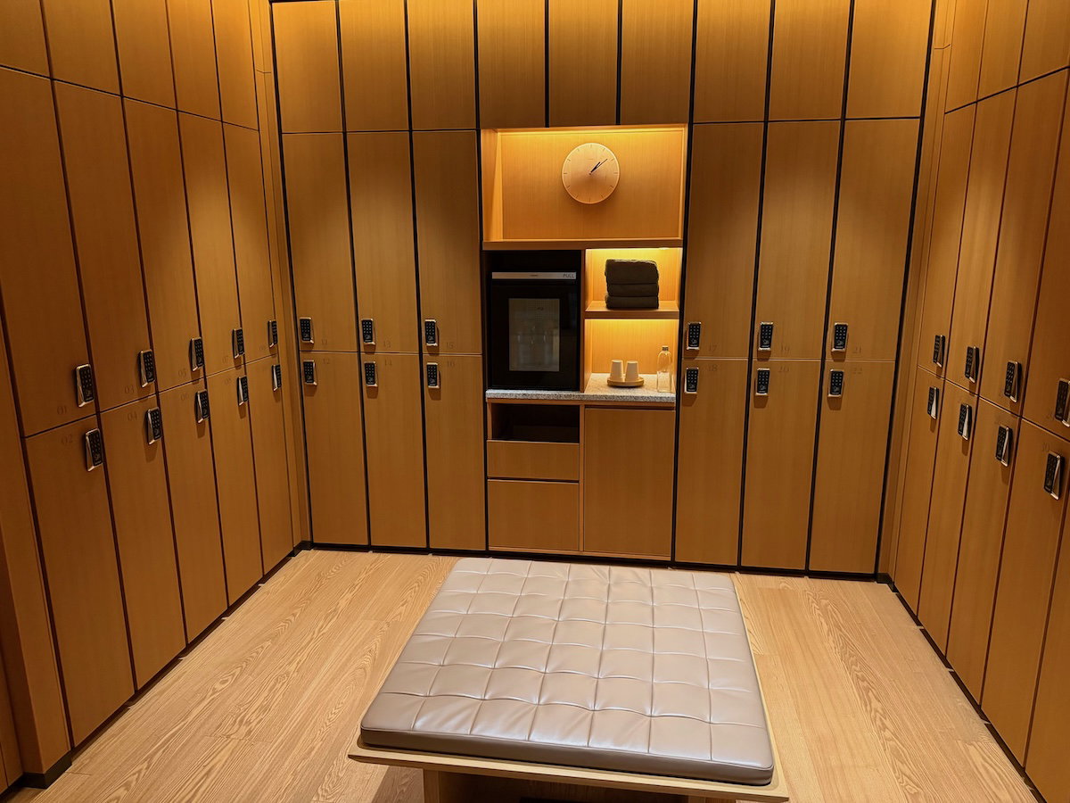 Lockers in the Patina Osaka spa locker room