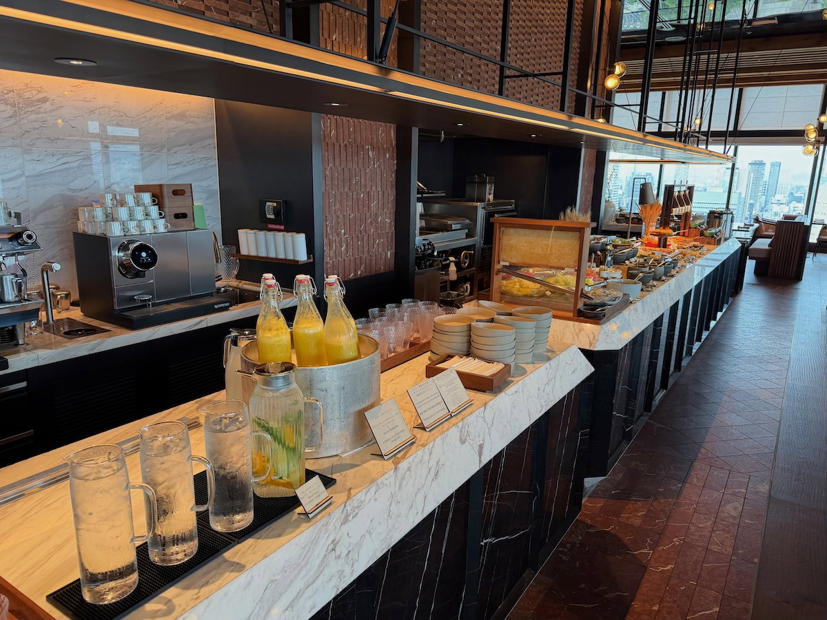 Breakfast buffet spread at Inaki in Patina Osaka