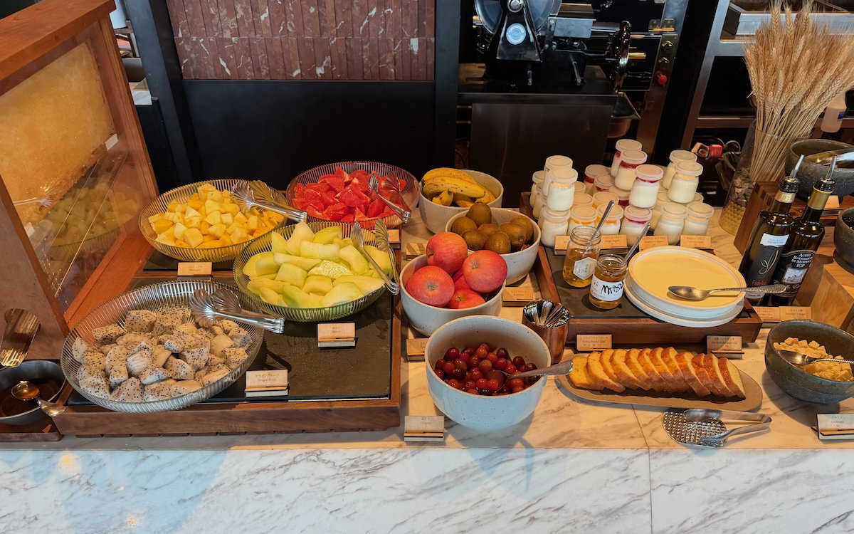 Pastries and sweets on display at the Patina Osaka breakfast buffet