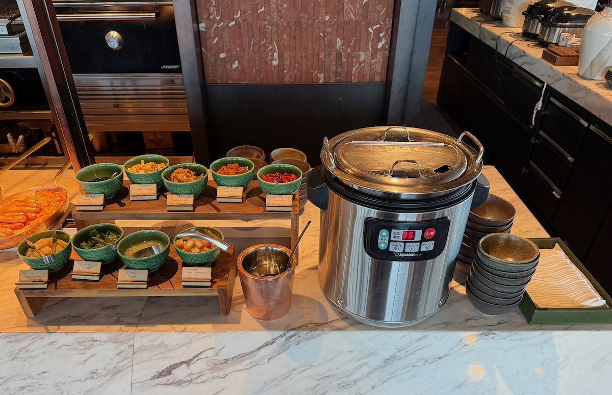 Salad and cereal selection at the Patina Osaka breakfast buffet
