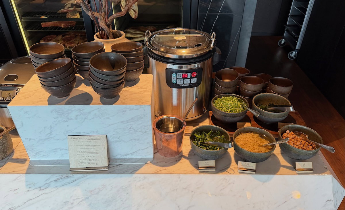 Japanese and other Asian dishes at the Patina Osaka breakfast buffet