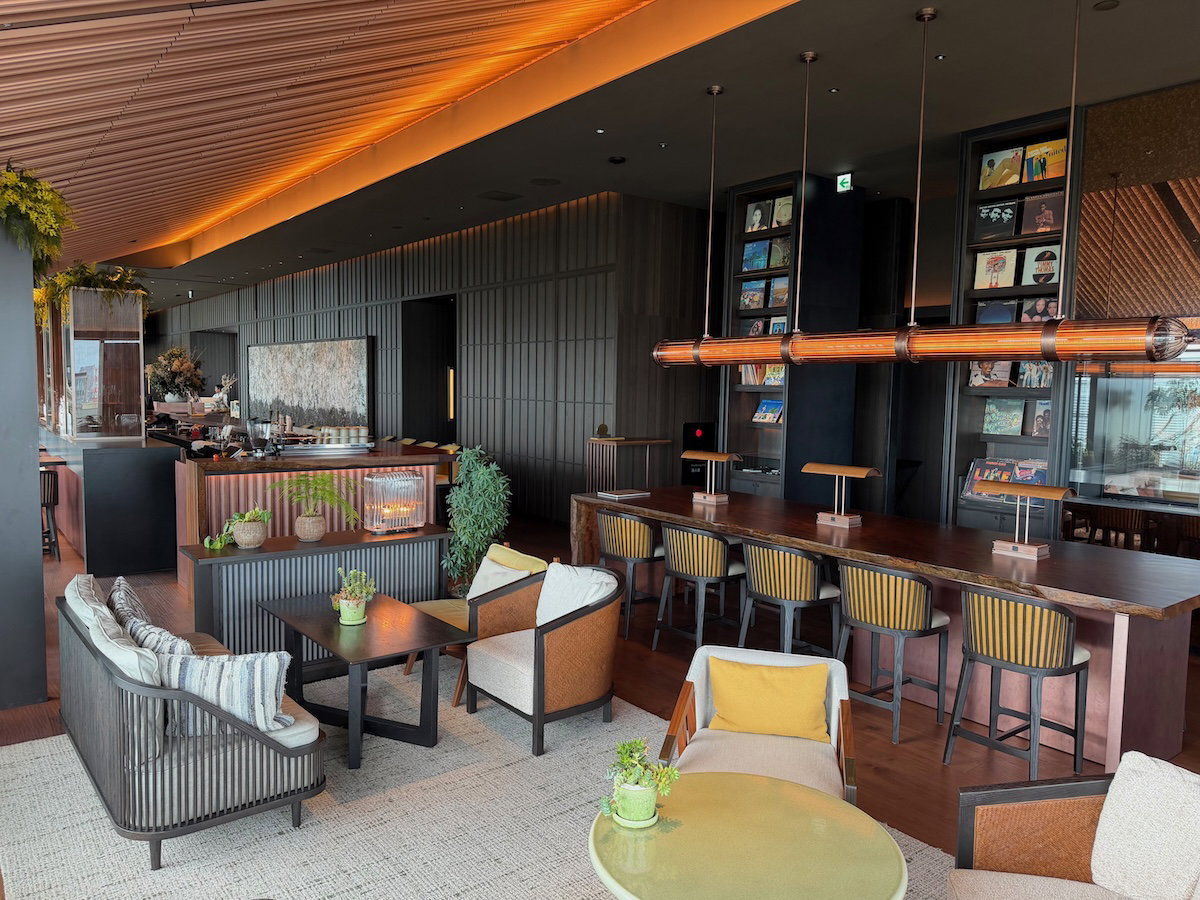 Seating and bar area at Sonata Bar & Lounge in Patina Osaka