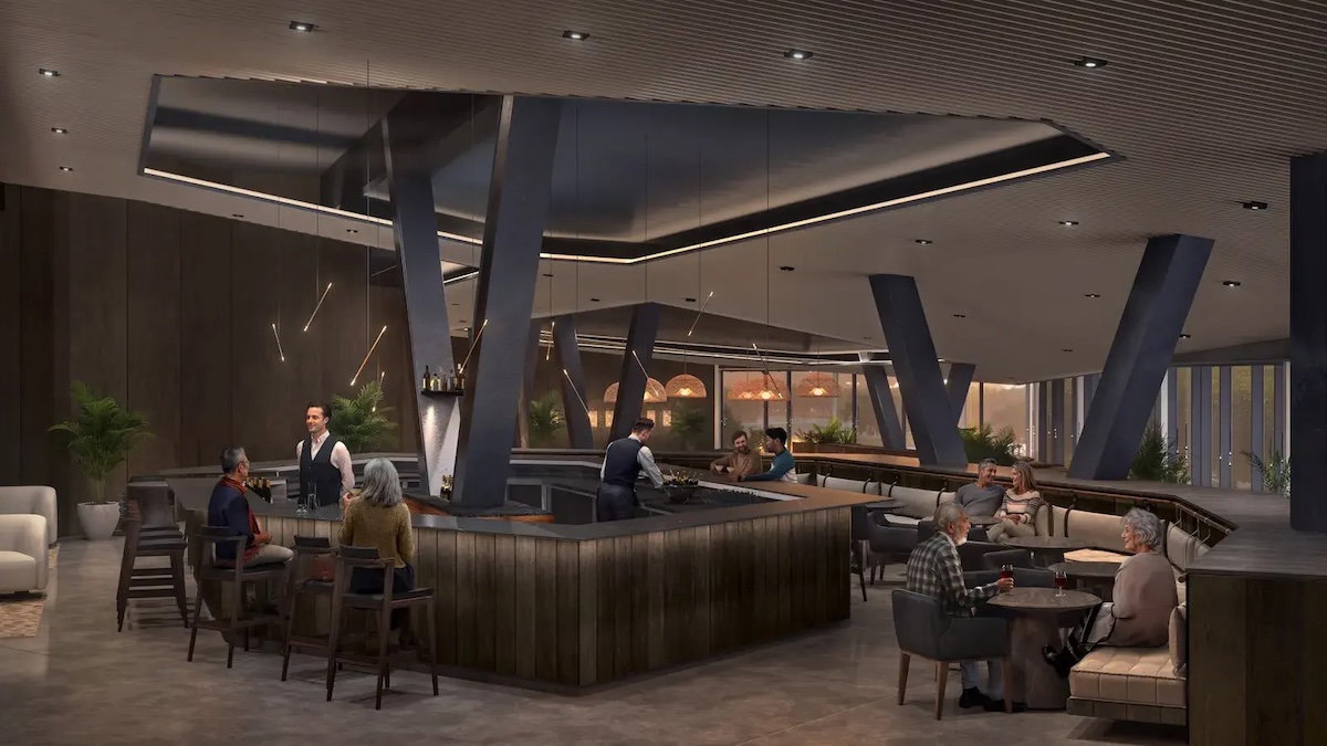 Bar area at The Cormorant at 55 South hotel
