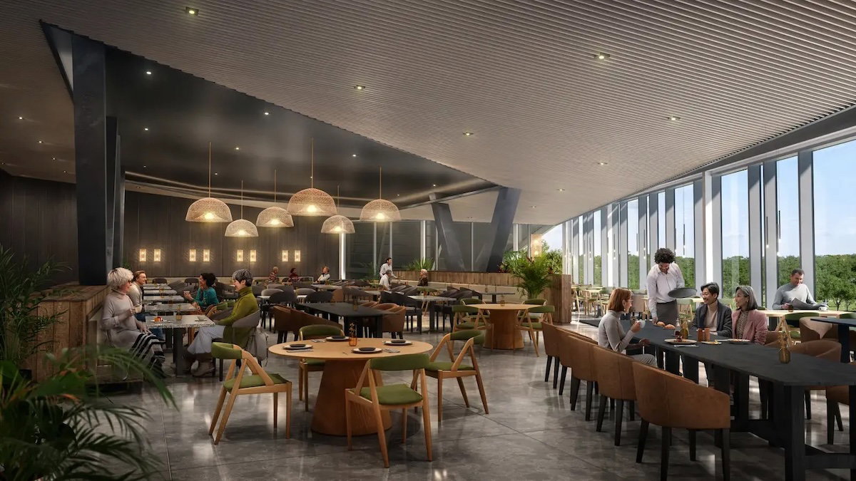 Restaurant area at The Cormorant at 55 South hotel