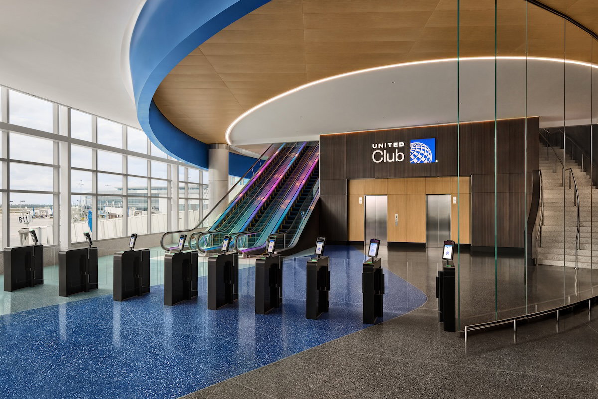 Entrance to the new United Club at Houston airport