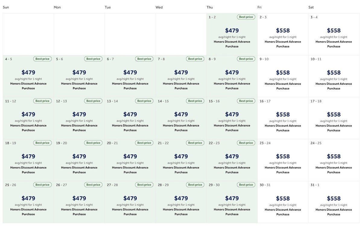 Waldorf Astoria Kuala Lumpur booking screen showing cash rates starting at $479 per night for a base suite