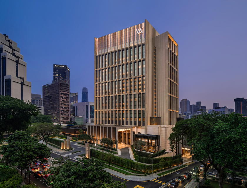 Exterior of the Waldorf Astoria Kuala Lumpur hotel building