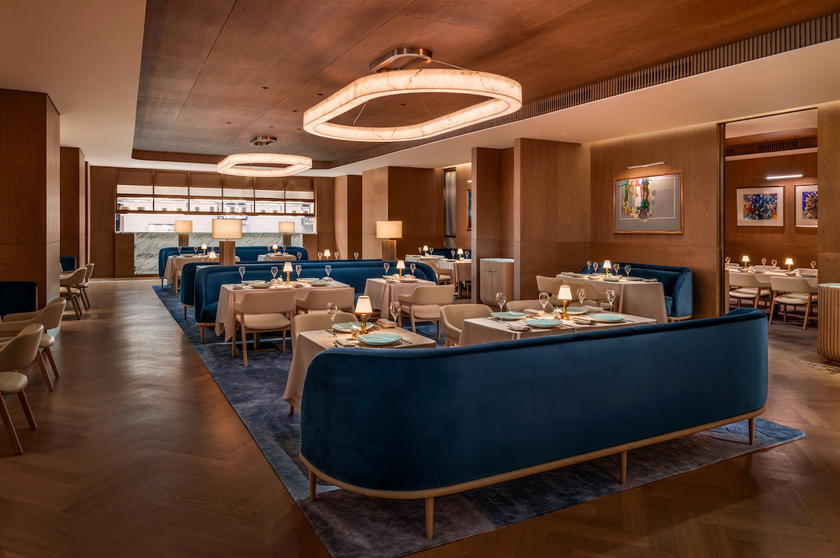 Dining room of JG KL, the Jean-Georges restaurant at the Waldorf Astoria Kuala Lumpur