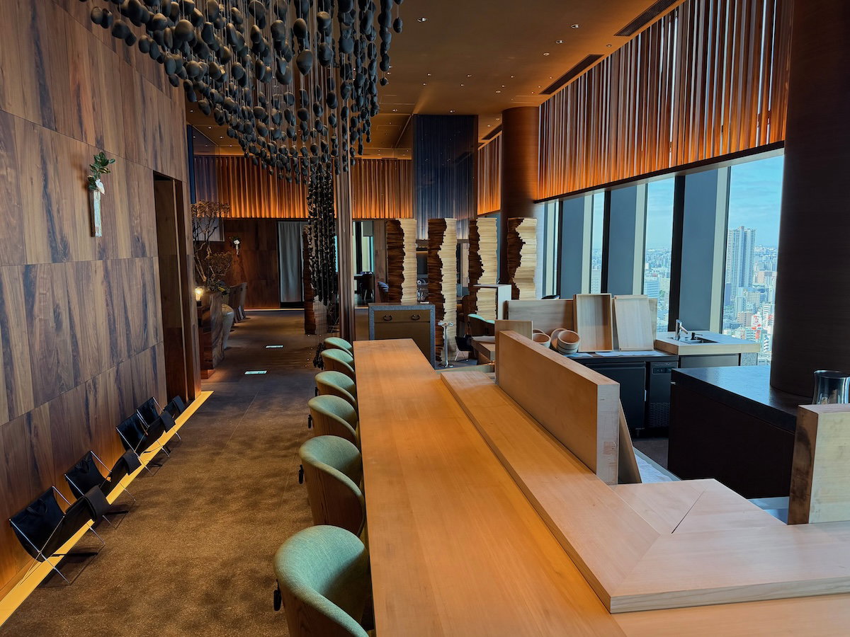 Tsukimi Sushi, one of the Japanese restaurants at the Waldorf Astoria Osaka
