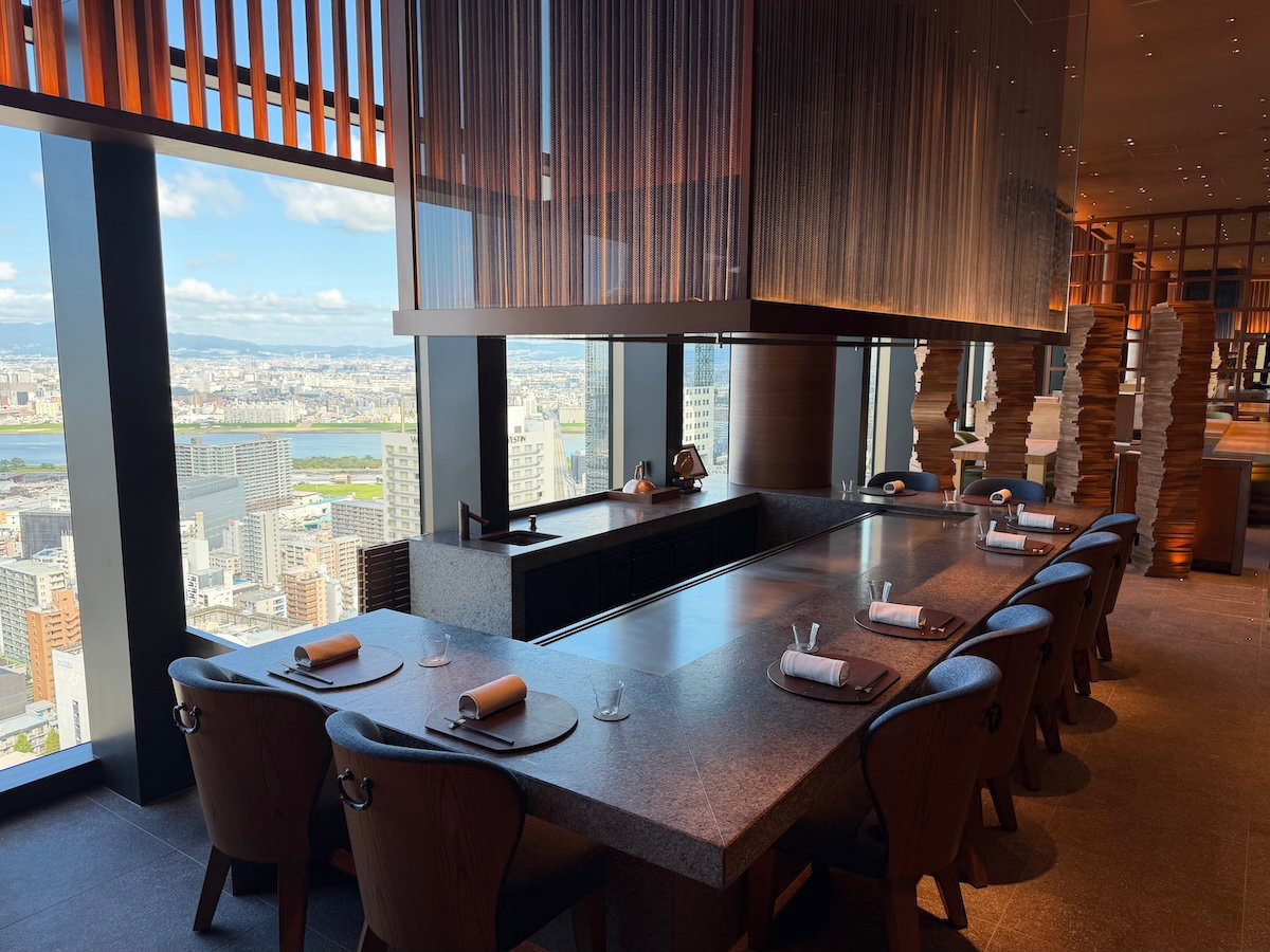 Tsukimi Teppanyaki restaurant at the Waldorf Astoria Osaka