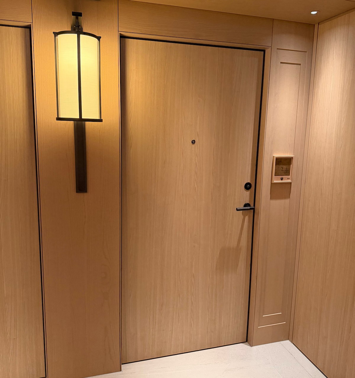 Door to the suite at the Waldorf Astoria Osaka