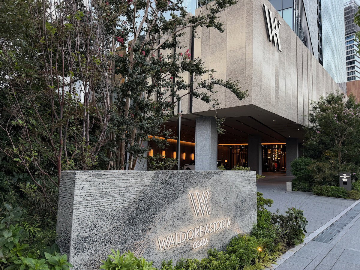 Waldorf Astoria Osaka exterior seen from street level
