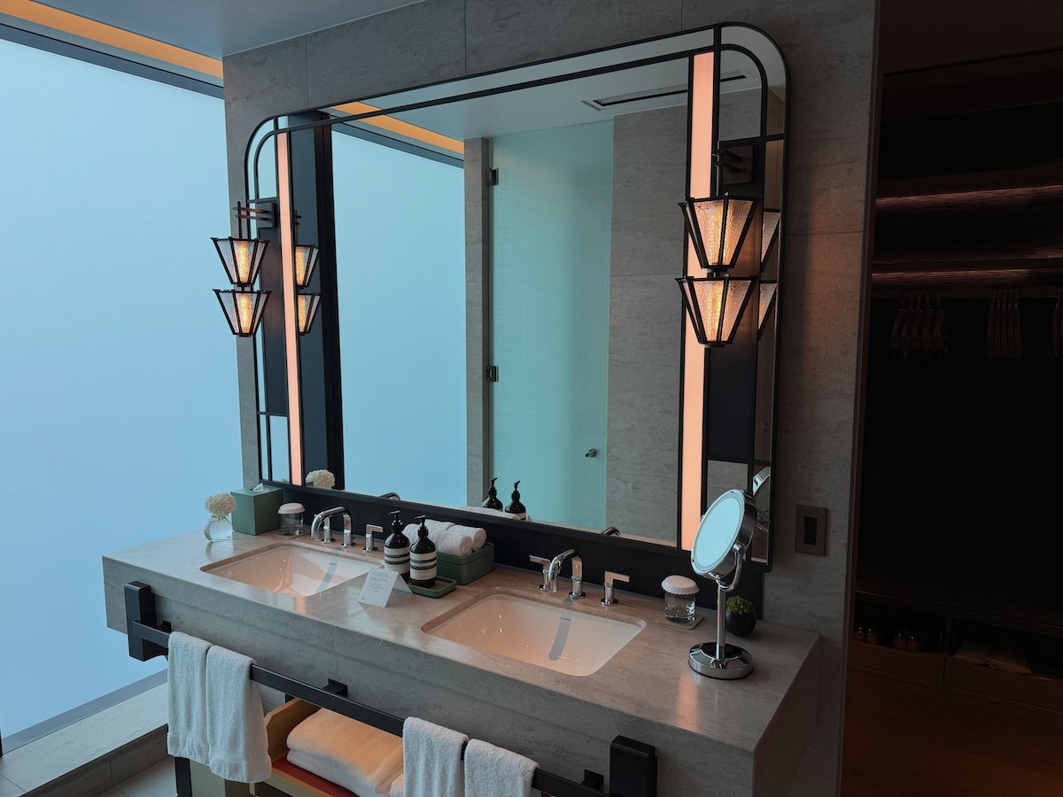 Another view of the suite's primary bathroom at the Waldorf Astoria Osaka