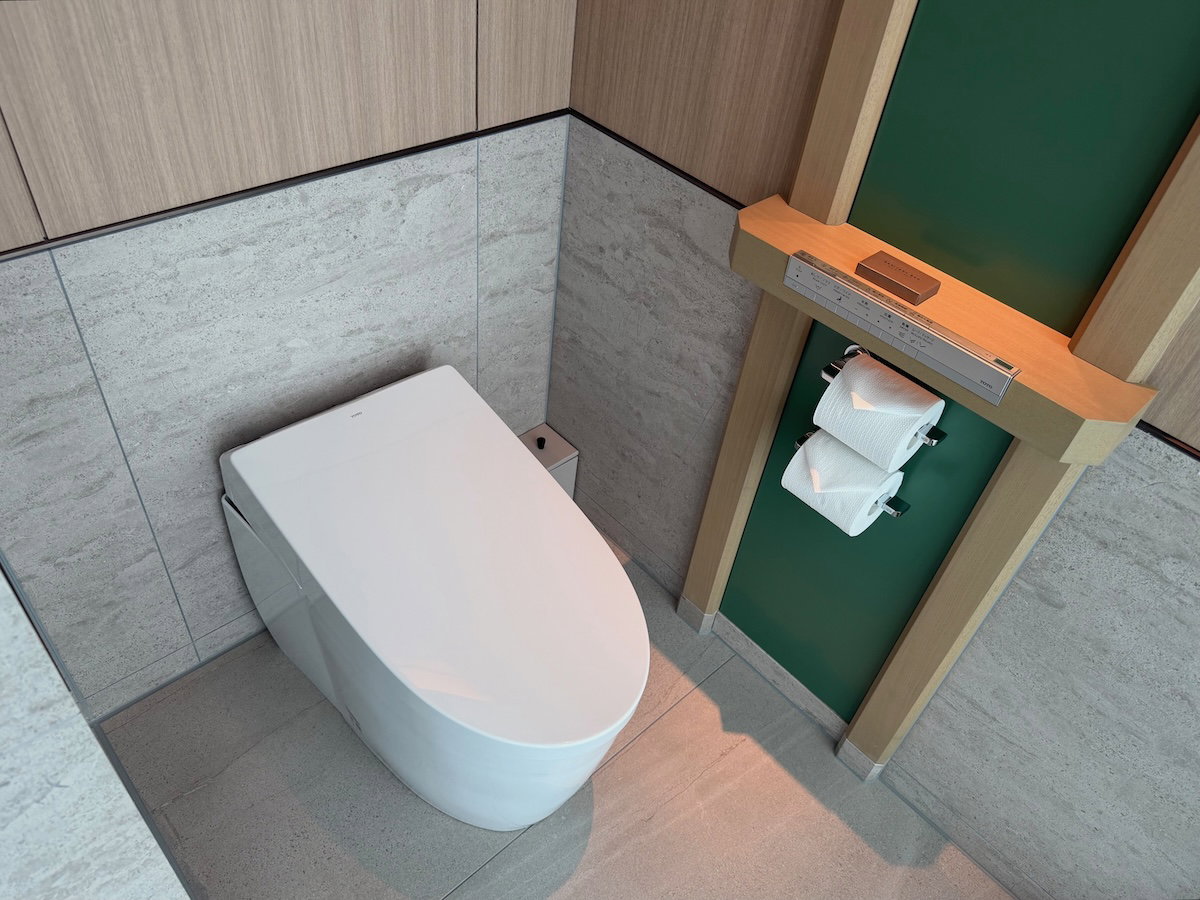 Separate toilet area in the Waldorf Astoria Osaka suite bathroom