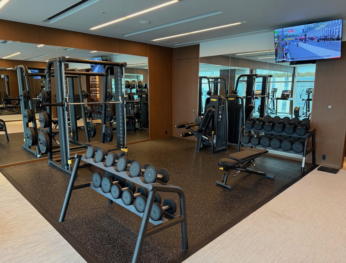 Cardio machines in the Waldorf Astoria Osaka gym